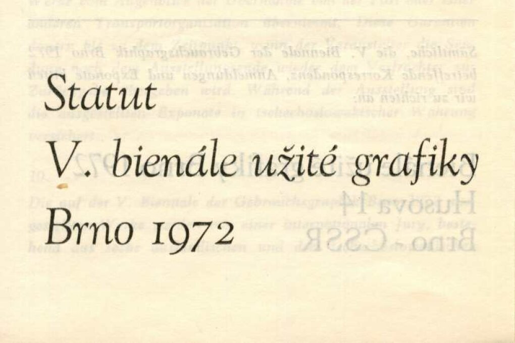 V. bienále užité grafiky Brno 1972